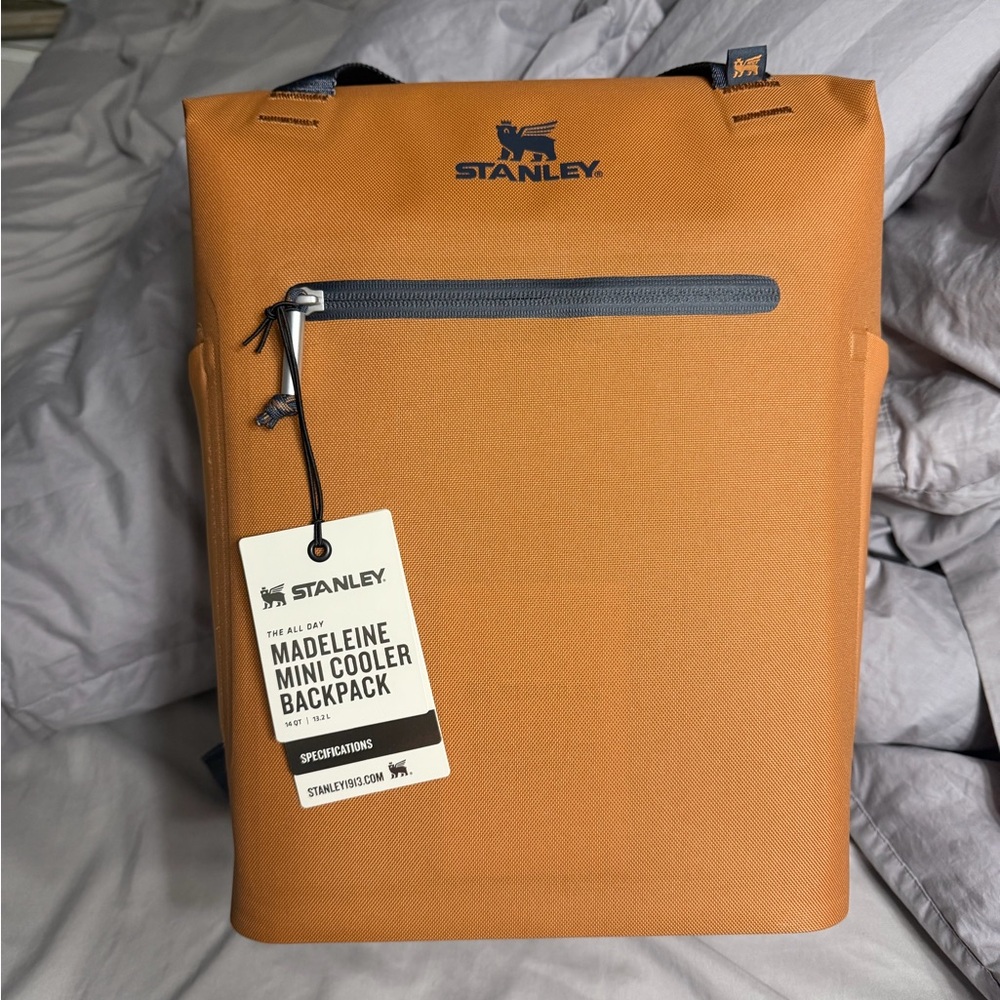 Stanley Madeleine Mini Cooler Backpack - Burnt Orange with Gray Accents
